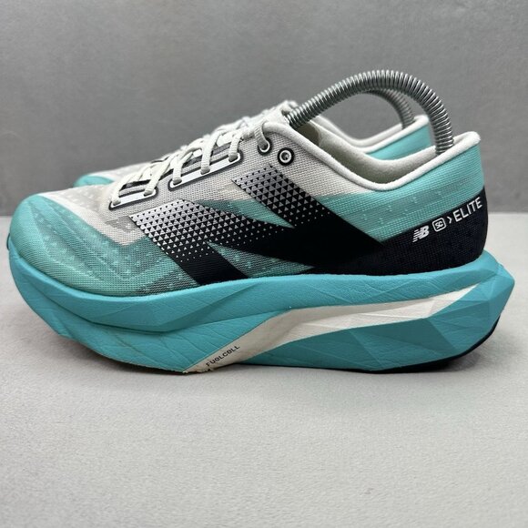 Womens Size 9.5 New Balance FuelCell SuperComp Elite 4 Running Shoes Cyber Jade - Picture 4 of 9
